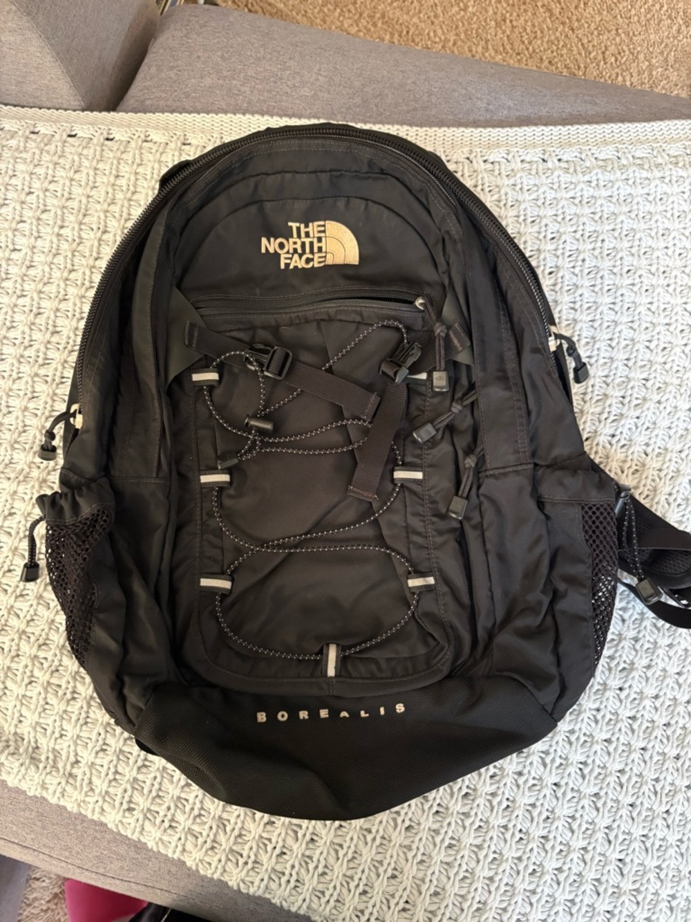 The North Face Black Borealis Backpack with Front Bungee - Picture 2 of 6